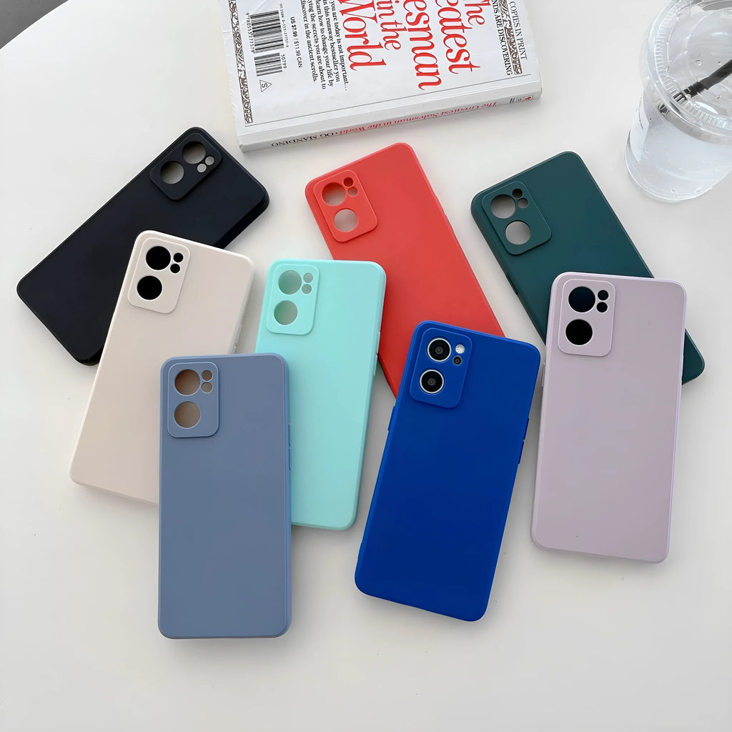 Fine hole matte TPU straight edge back cover phone case for Realme10 Domestic and RealmeV20 in black colour