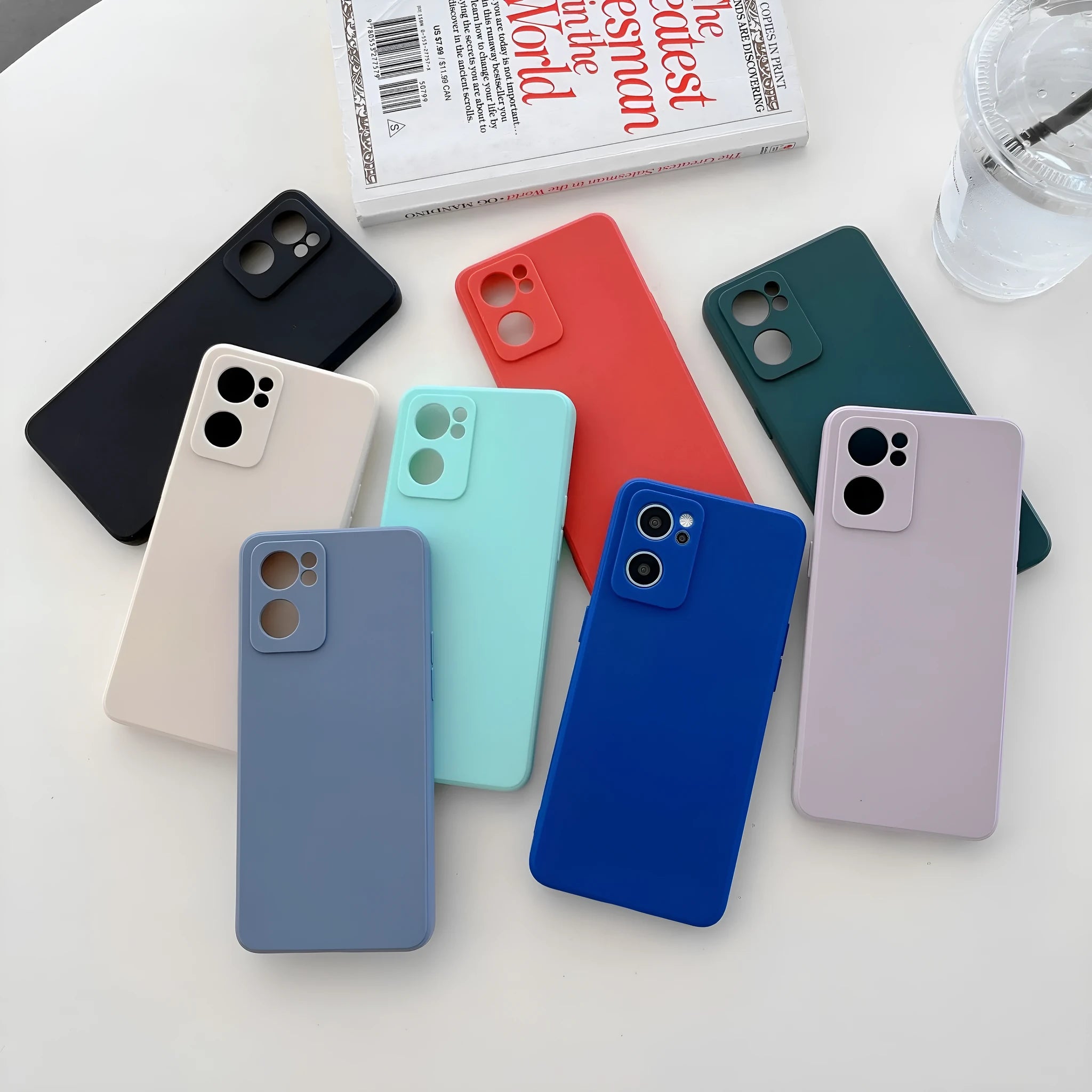 Fine hole matte TPU straight edge back cover phone case for Realme10 Domestic and RealmeV20 in black colour