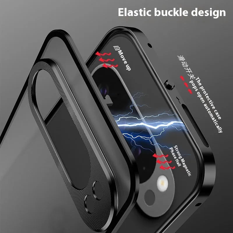 Metal frame frosted backdoor phone case for Google Pixel 9 series in black