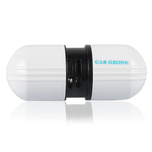 White car air purifier small deodorizer 75x30x26mm ABS compact design