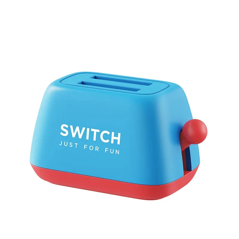 Green Switch game card storage box with silicone base on a table