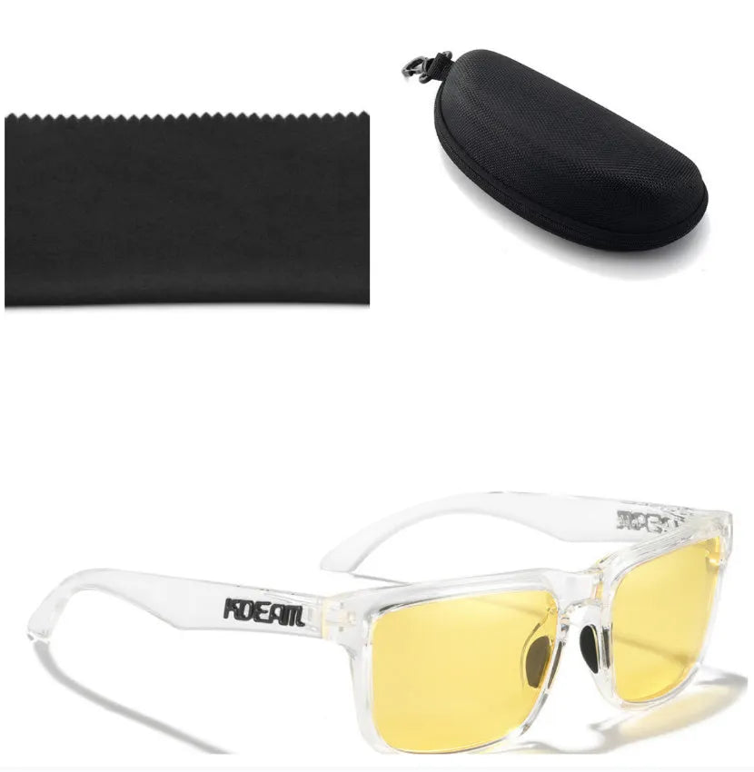Square polarized sunglasses with TAC lenses and PC frame available in multiple colours