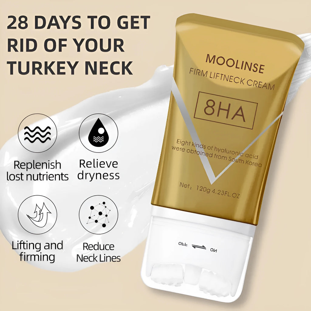 120ml lifting and firming neck cream with massage properties in container