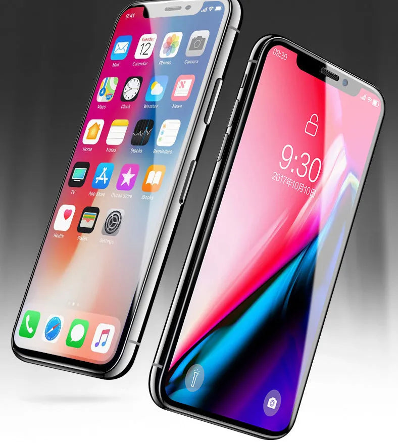Tempered glass screen protector for iPhone 12 Mini, front film, 10D black or white, HD anti-scratch