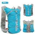 Solid colour nylon running backpack with reflective material, shown in one of six colours.