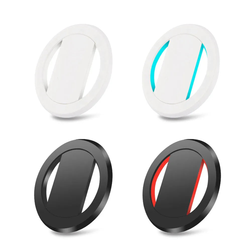 Ring Ultra-thin Magnetic Mobile Phone Holder in white for car desktop and handheld use