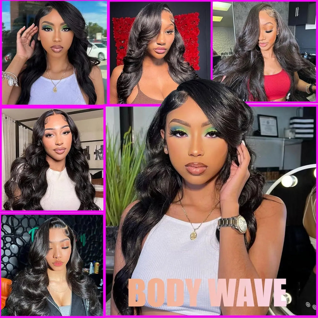 Black long curly synthetic wig with large waves, shown on a mannequin head