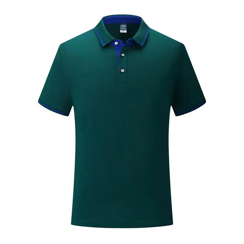 Men's white cotton stand collar business shirt with short sleeves and flocking detail