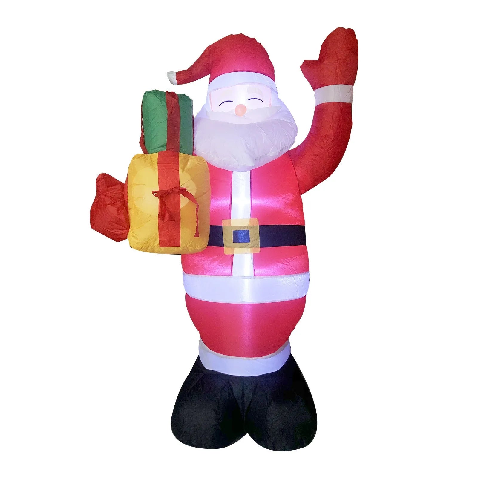Outdoor Christmas inflatable decoration with LED lights showing Santa, snowman or tree designs