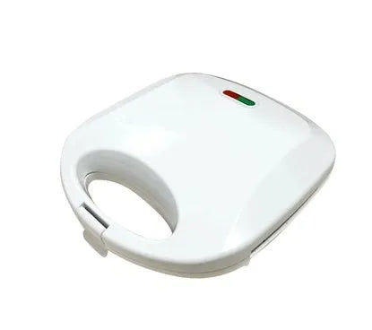 White double-sided breakfast sandwich machine with non-stick baking tray, 750W, EU plug style