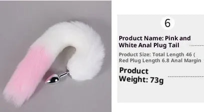 Pink PU leather manual craft adult toy docking plug lying on a light background