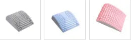Blue EVA foam back stretcher pillow for lumbar support and acupressure massage.