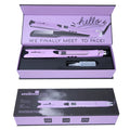 Champagne gold hair straightener with steam mist function and ceramic plates