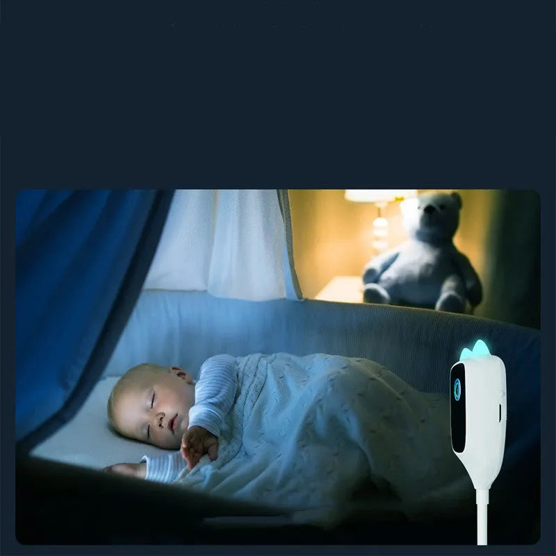 Xiaovv smart baby monitor white transparent 1080p night vision 150-degree wide angle camera frosted ABS shell