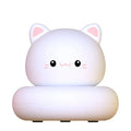Cute pet LED desk lamp bedside night light with pink bunny design push button switch