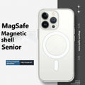 Magnetic transparent PC phone case for iPhone with all-inclusive drop-resistant airbag edges