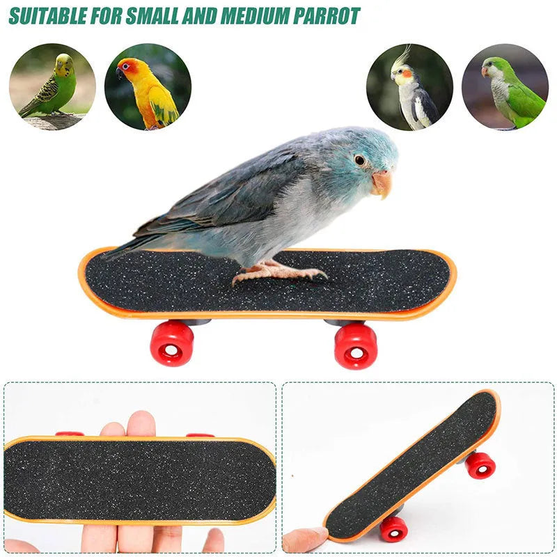 Wooden parrot puzzle training toy set for bird enrichment activities