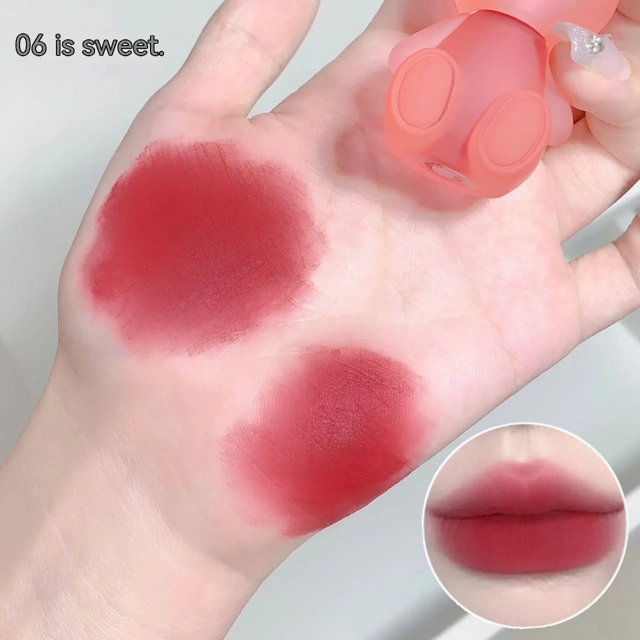 Bear Cute Rabbit lip lacquer matte finish compact 3.2x5x10.3cm lip glaze 6 colour options