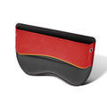 Leather car seat storage box with suede finish in beige, black, brown, green, or red.