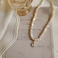 French court vintage pearl necklace with geometric design and adjustable 21-50cm perimeter
