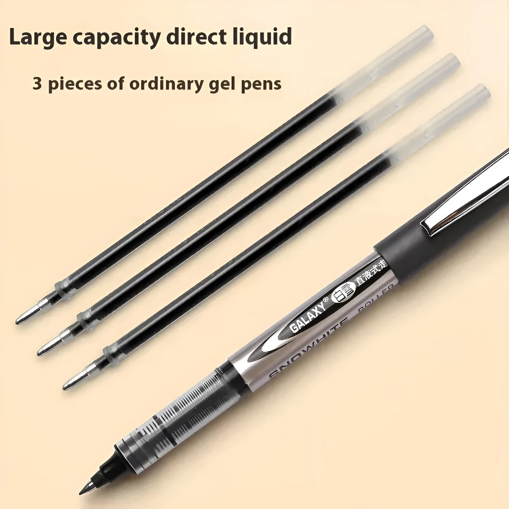 Water-based quick-drying signature pens with 0.5mm tips in multiple ink colours packaged in 12-piece box