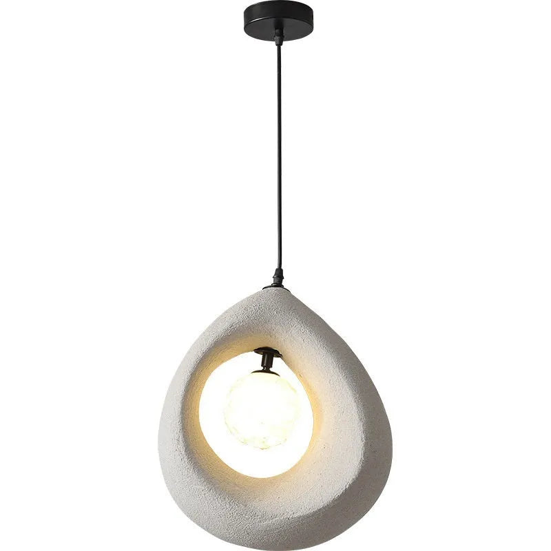 Retro restaurant bar chandelier with milky white 32x35cm lampshade in modern simple style