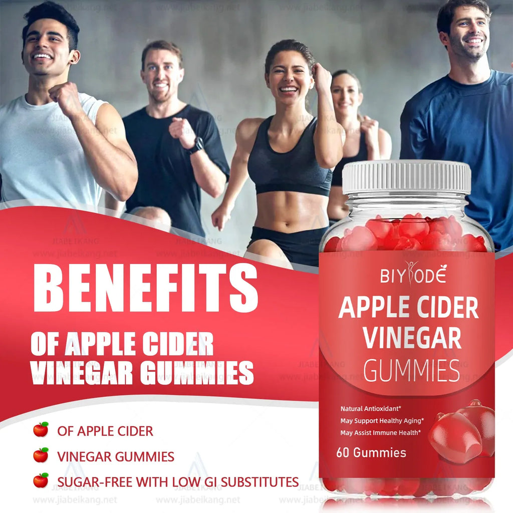 Biyode wholesale ACV gummies apple cider vinegar supplement bottle 60 gummies vegan organic