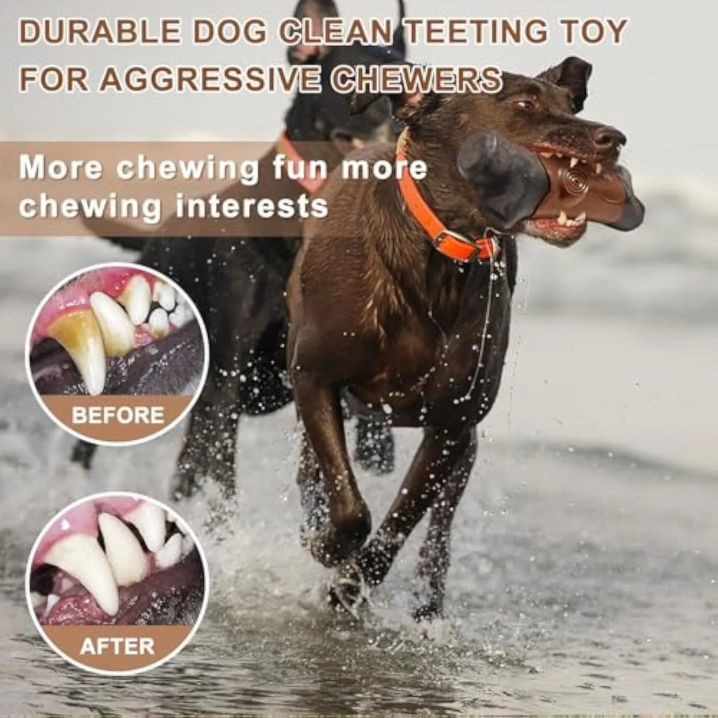 Large, branch-shaped nylon dog chew toy for aggressive chewers with bacon flavour.