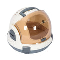 Hard PP portable cat carrier with urine separator in beige colour for travel