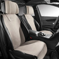Tailored leather ultra thin car seat cover in six colour options with fur material and gradient hole positioning