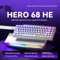 Magnetic axis wired RGB mechanical keyboard showing illuminated side-engraved keycap style options