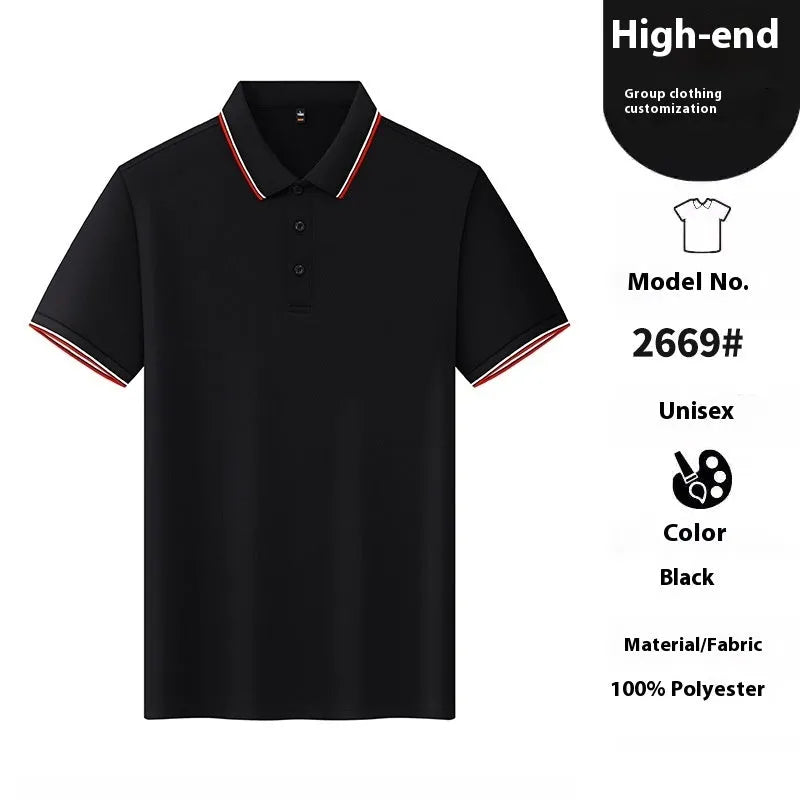 Men's Ice Ion Lapel short sleeve polo shirt in a thin fabric, shown in multiple colour options.