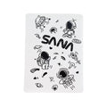 iPad transparent frosted protective cover with clamshell design and pen slot in black and white colour options