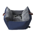 Plush waterproof pet car seat cushion 60x60x35cm in dark grey for cats and dogs