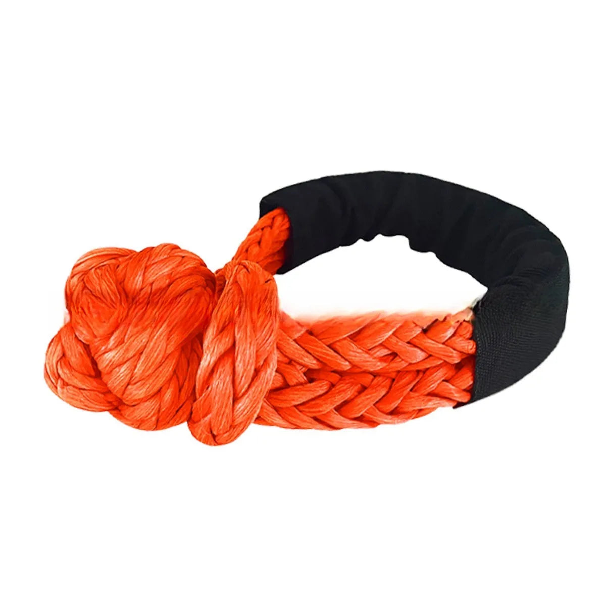 Polymer soft shackle trailer rope for vehicle recovery with 12mm diameter and 17-tonne load capacity