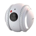 White pet companion robot with automatic recharge for cat monitoring and interactive play