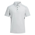 Men's ice feeling quick-dry work shirt in chemical fibre blend fabric, short sleeves, available in three colours