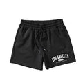 Men's mesh beach shorts in thin polyester fabric with printing details and Asian sizing options