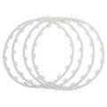 Four nylon wheel hub guard rings in selected colour for alloy wheel protection