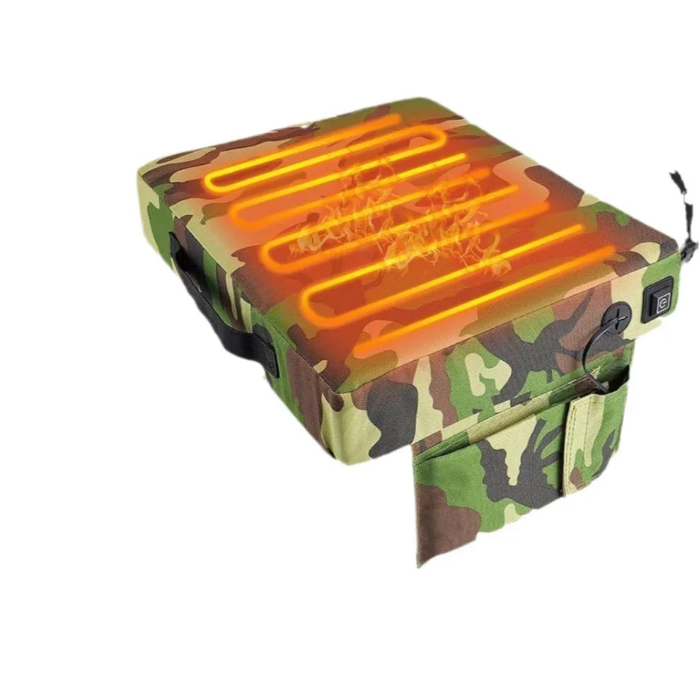Camouflage heating cushion 40x32x7cm made from Oxford cloth for outdoor stadium or camping seating