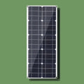 30W semi-flexible solar panel for outdoor USB charging and automotive battery power