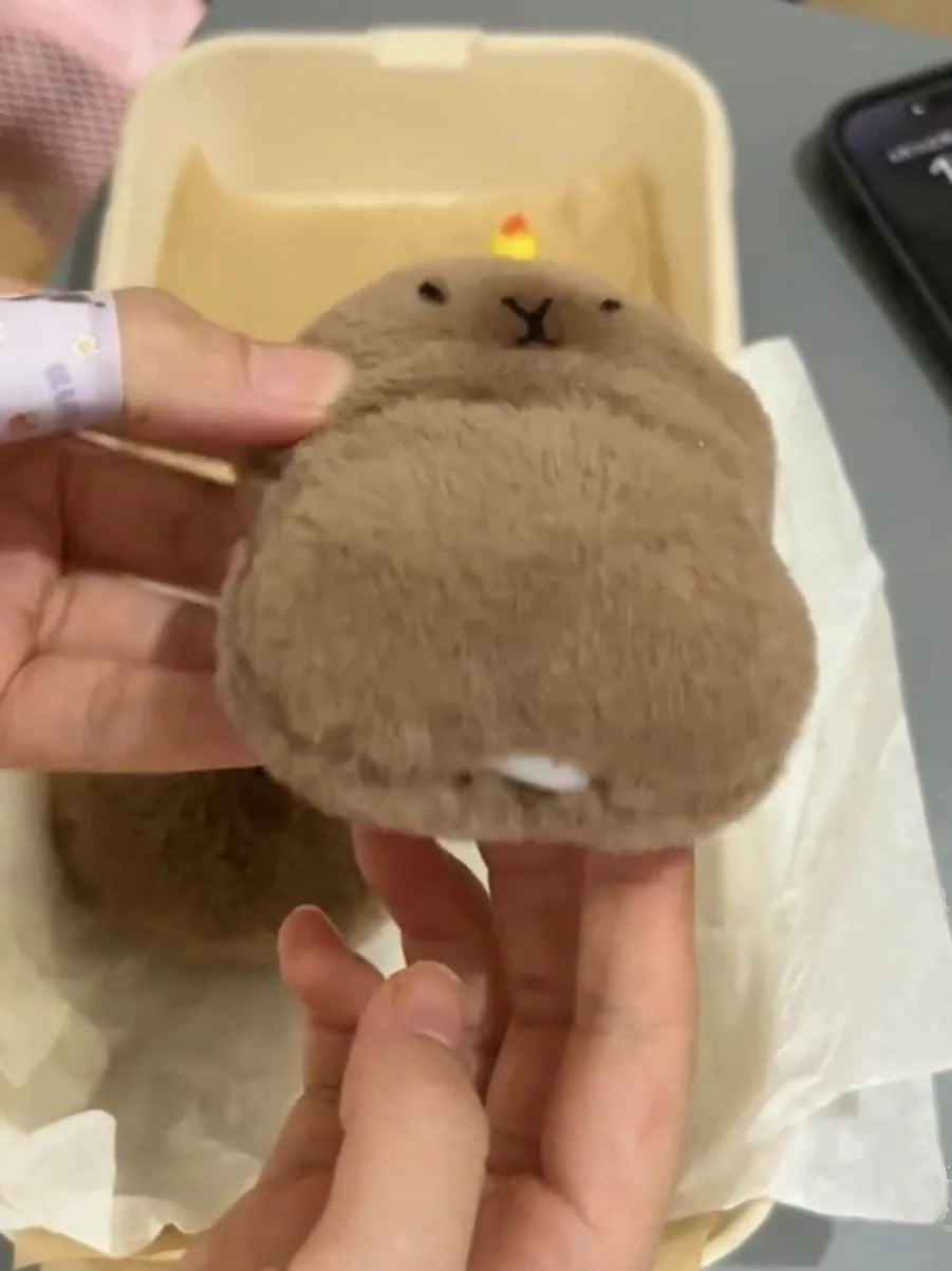 Capabala cute capybara earphone case for AirPods with hanging accessories and pop ring