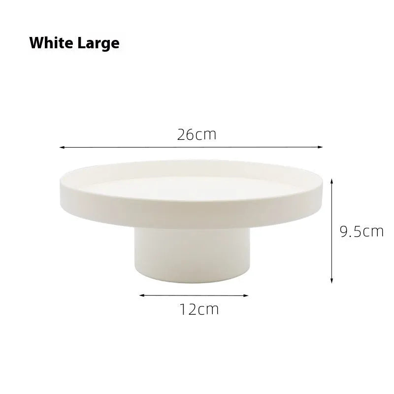White small size minimalist ABS desktop storage tray on a clean desk surface