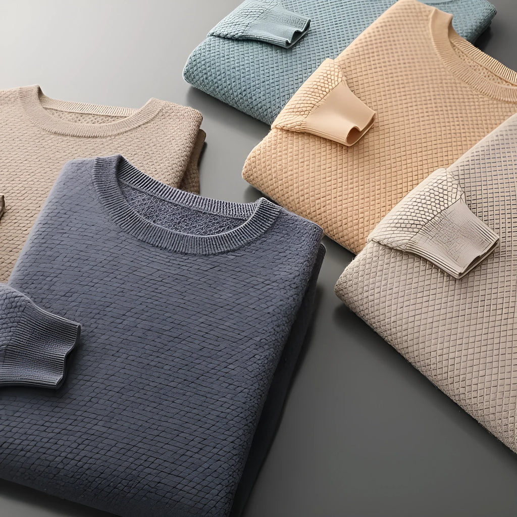 Men's cashmere pullover sweater with pineapple stitch round neck in camel colour