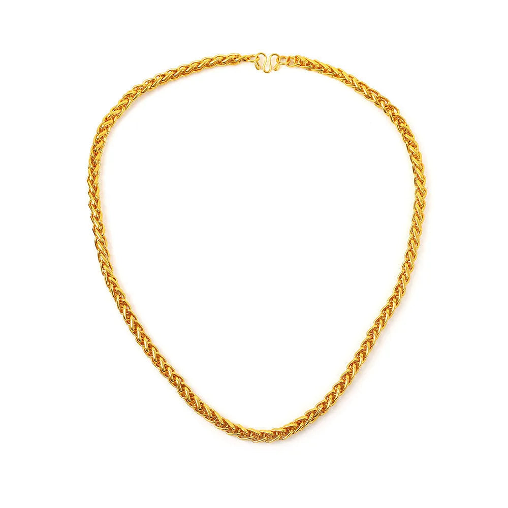 Alloy snake bones chain necklace in titanium steel finish with bones pattern, one of eight colour style options