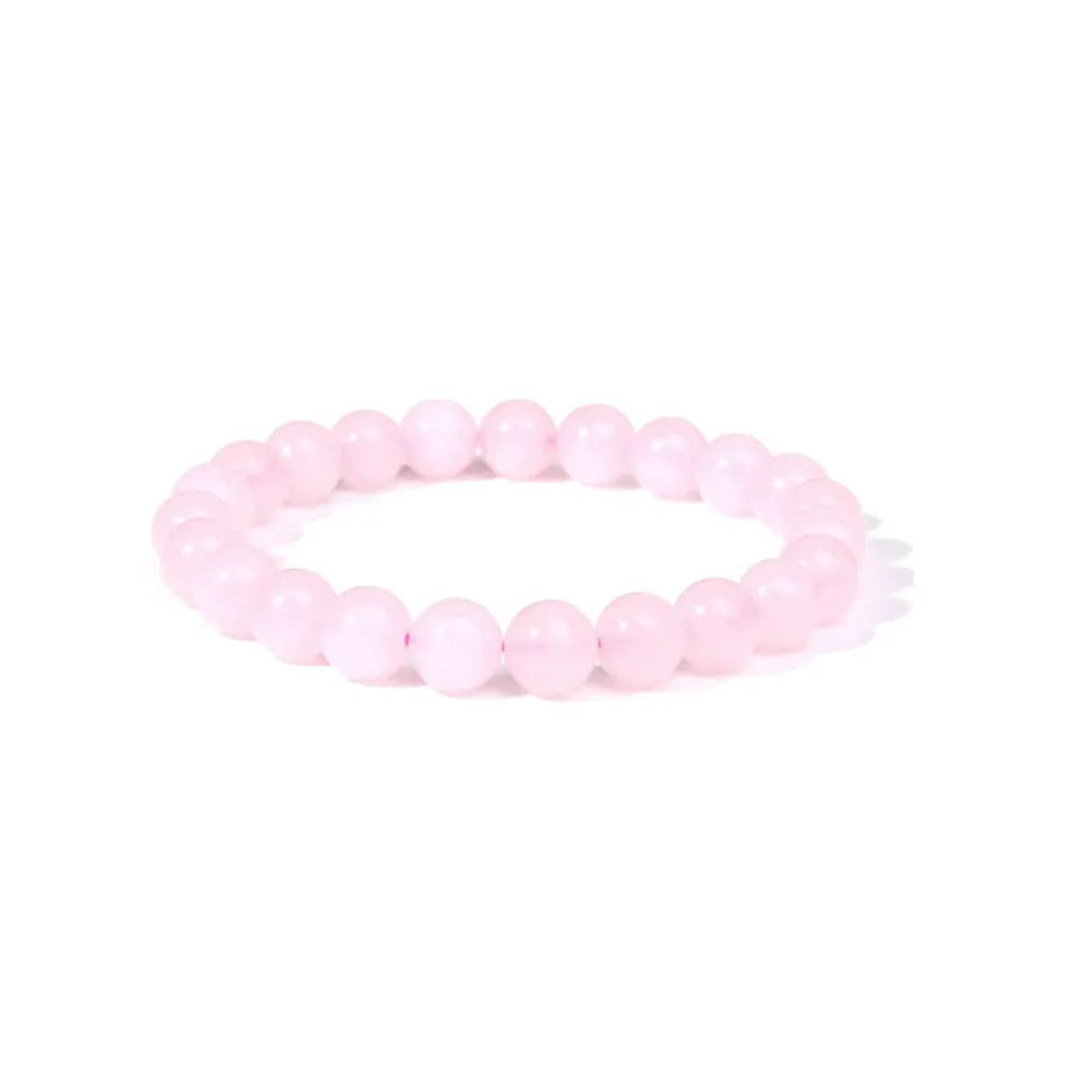 8mm natural stone bead bracelet with geometric shaped agate beads in multiple colour options