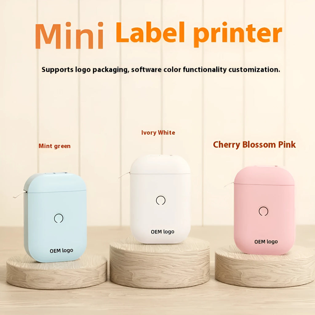 D11 AIYIN White portable Bluetooth thermal label printer for household kitchen storage and gift labeling