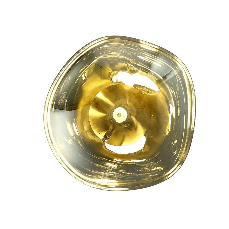 Modern creative staircase bar lava wall lamp with acrylic lampshade in gold colour, 30cm x 18cm