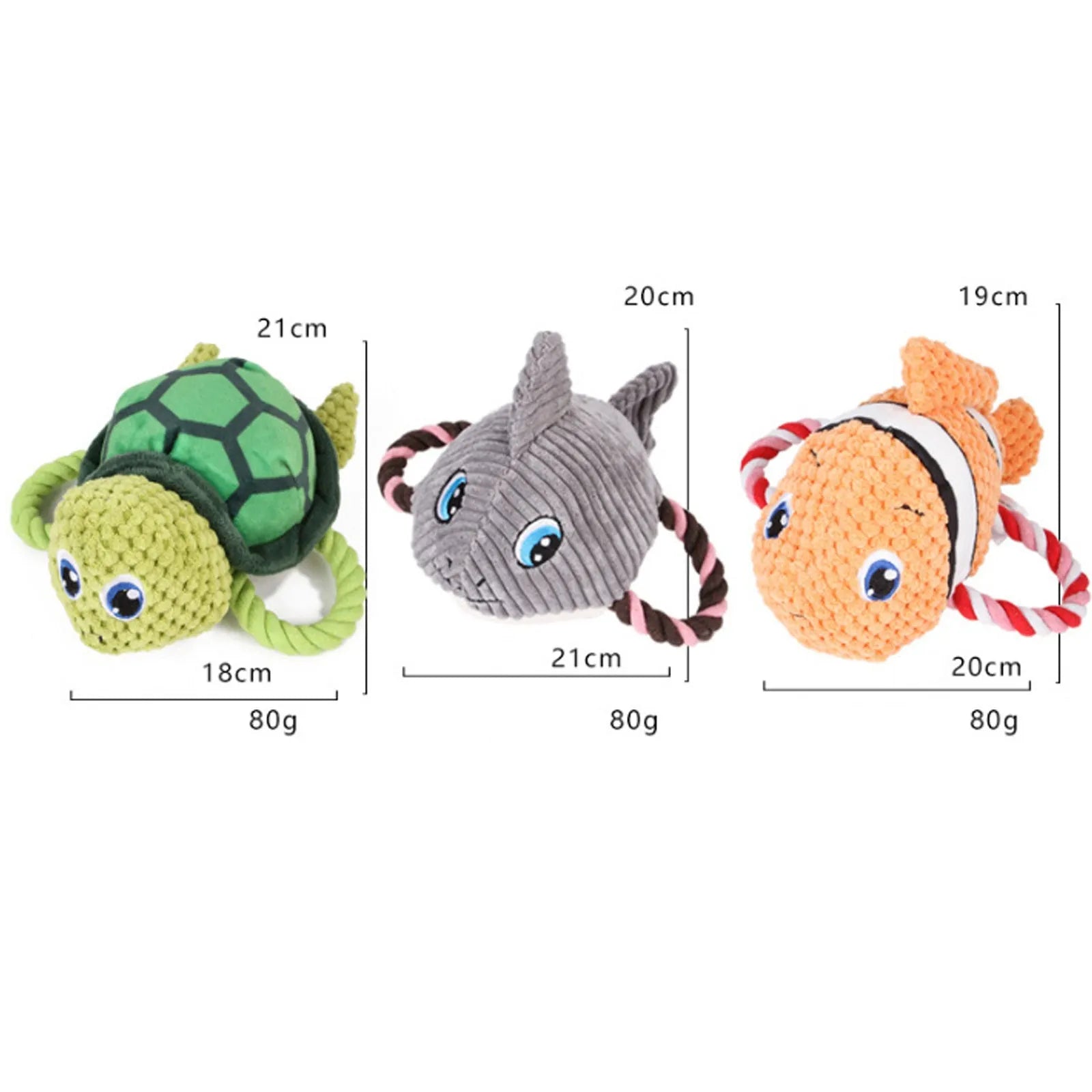 Turtle shaped dog chewing toy with knotted rope sections and plush fabric in grey colour
