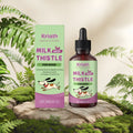 60ml bottle of dog milk thistle extract liquid supplement with a dropper.